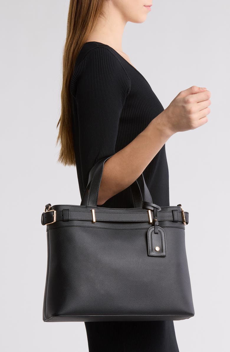 Anne Klein Belted Satchel, Alternate, color,