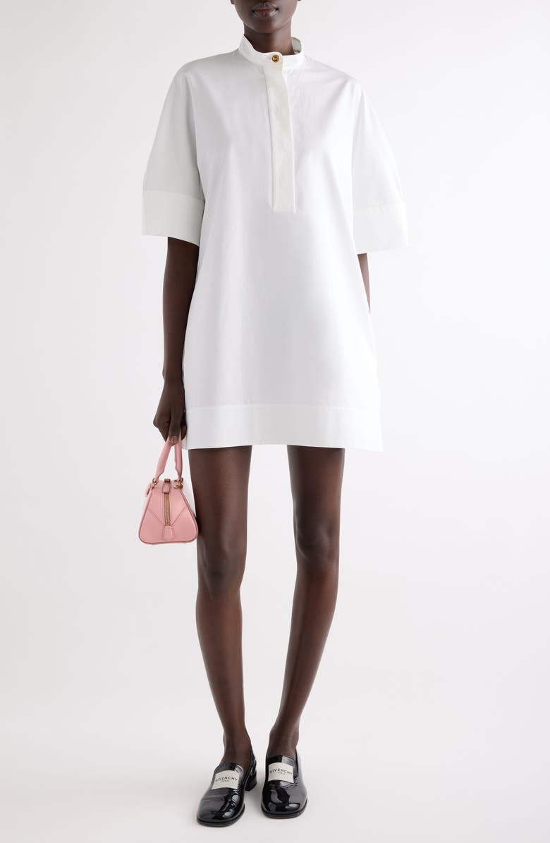 Givenchy A-Line Cotton Poplin Minidress, Alternate, color, White