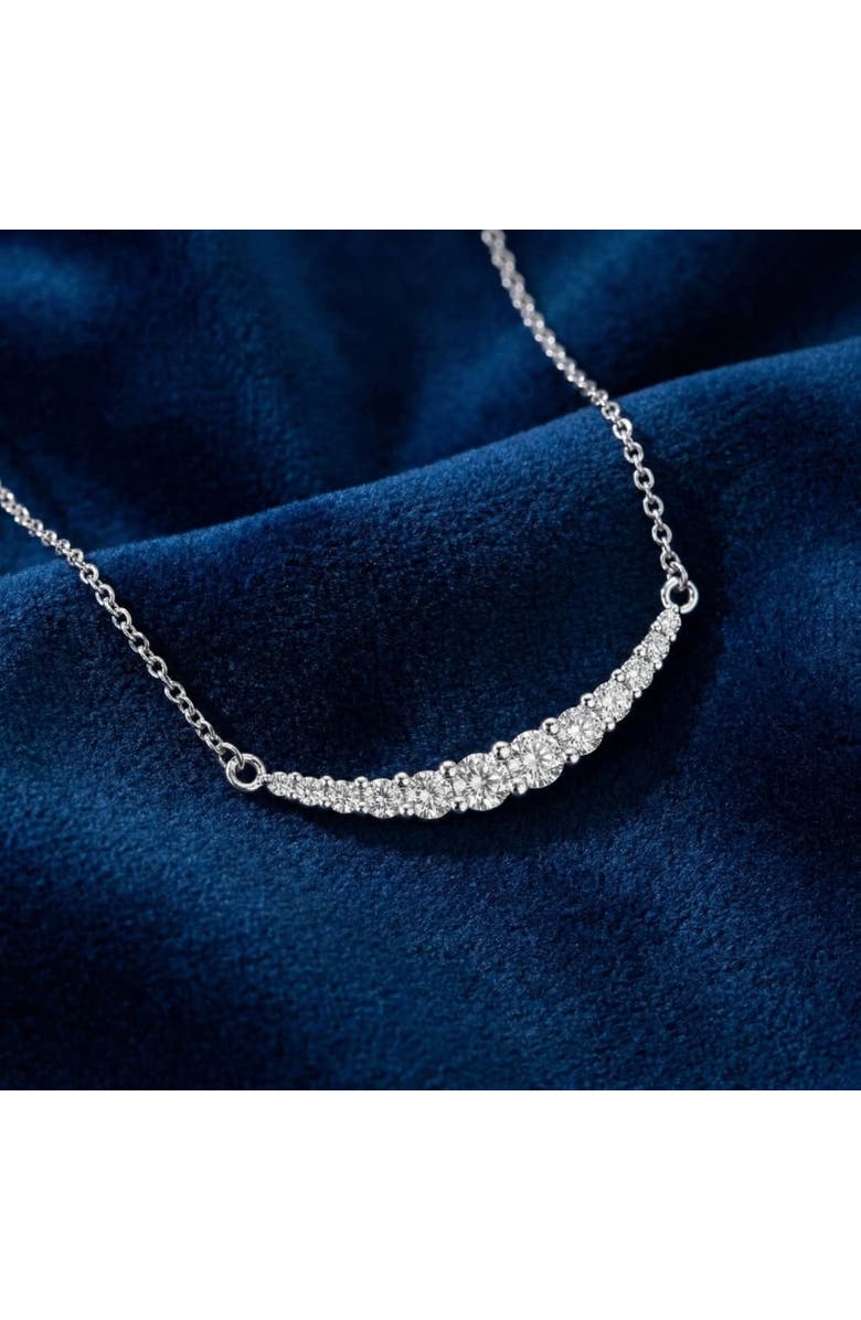 Bliss Diamond 1/2Ct TW Diamond Graduated Bar Necklace 14k Gold Lab Grown Pendant 28mm, Alternate, color, 14K Yellow Gold