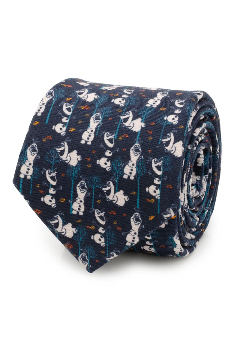 Olaf Cotton Tie, Alternate, color, NAVY