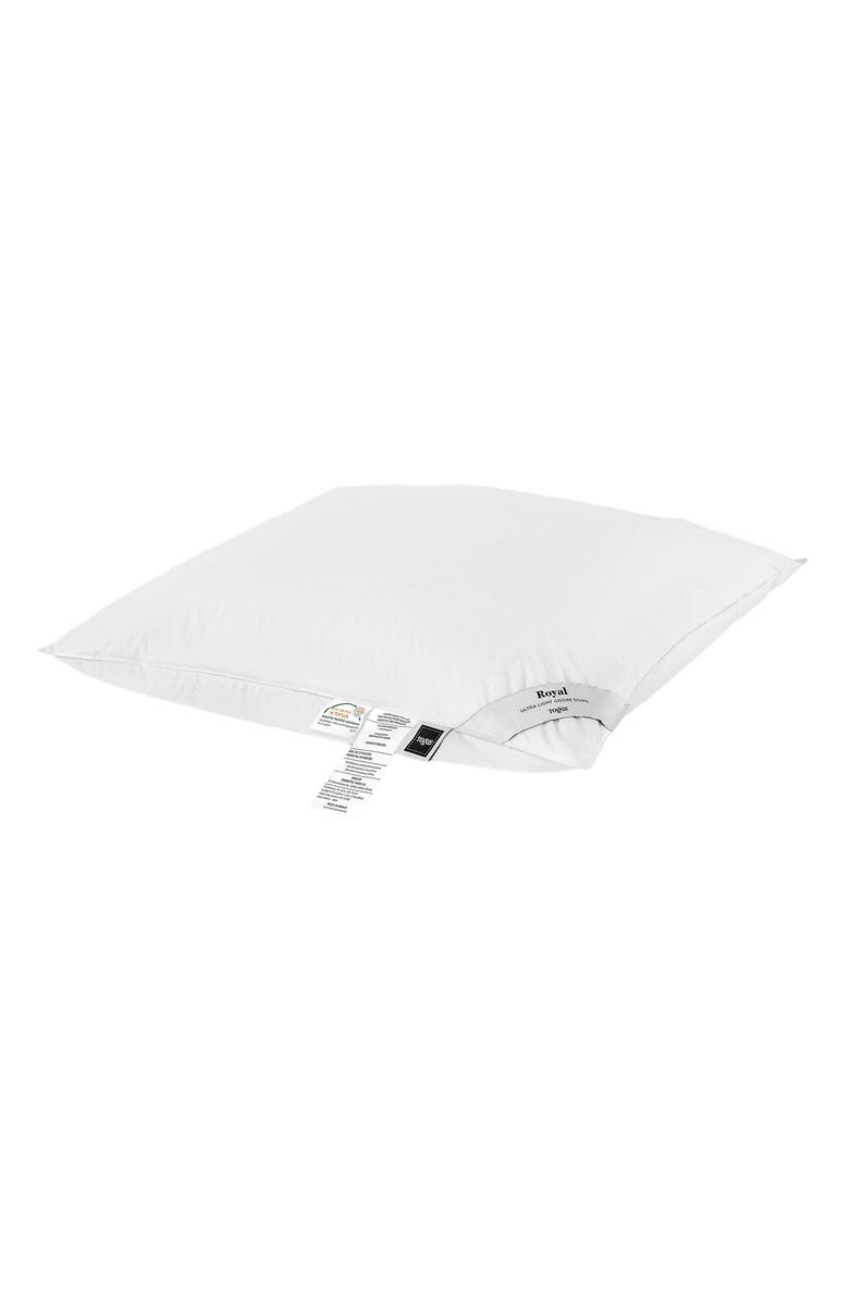 Togas Royal Siberian white goose down pillow, Main, color, White