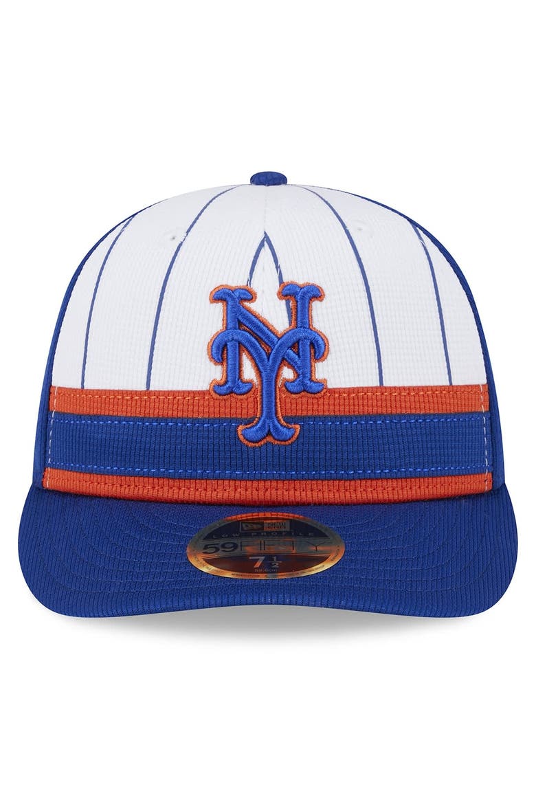 Men's New Era  White New York Mets 2024 Batting Practice Low Profile 59FIFTY Fitted Hat, Alternate, color, White