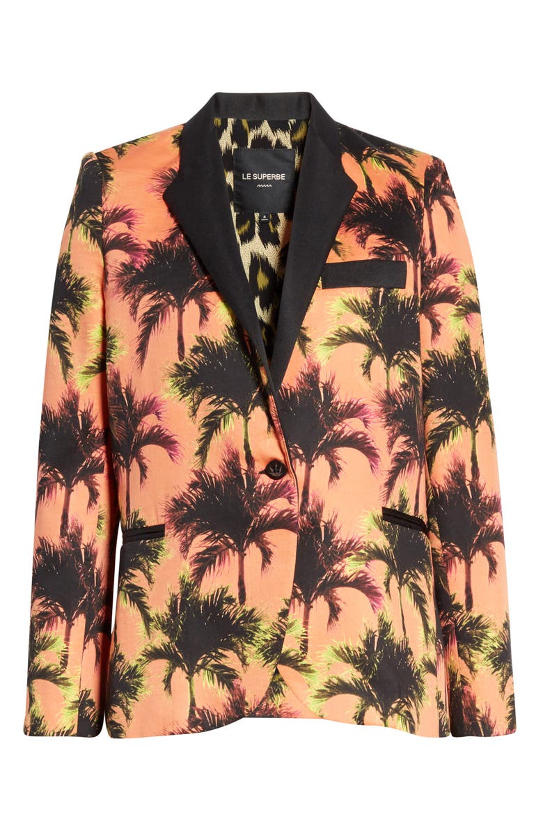 Le Superbe Coastal Palm Print Jacket, Alternate, color, 