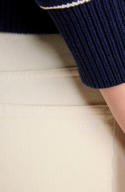 Vineyard Vines Corduroy Ankle Straight Leg Pants In White