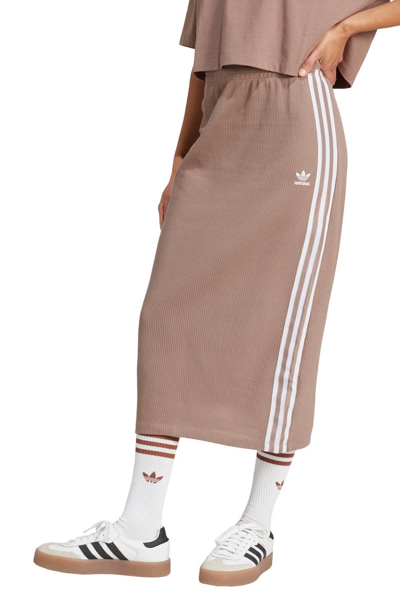 adidas Originals 3-Stripes Knit Midi Skirt, Main, color, 