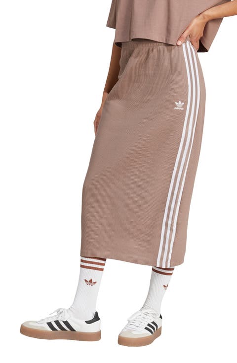 3-Stripes Knit Midi Skirt