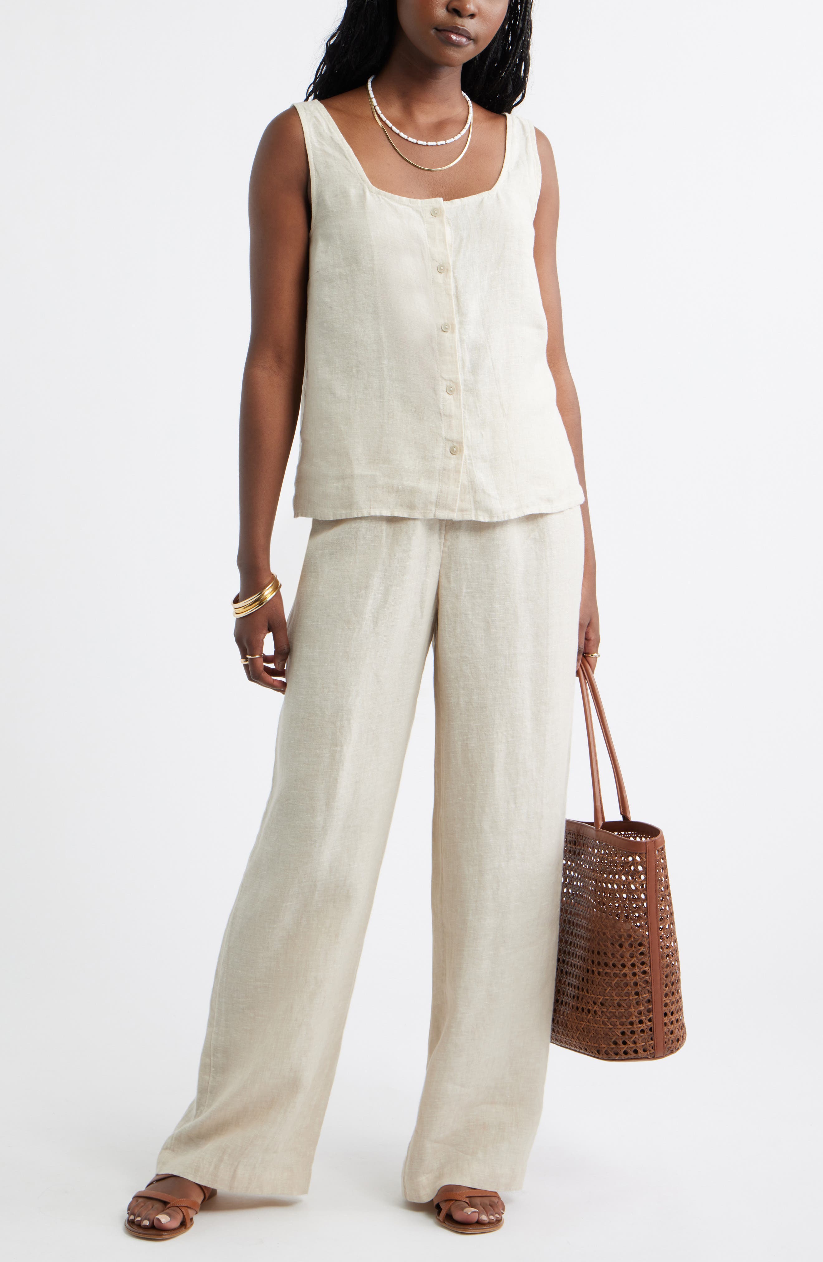 Wide Leg Linen Pants - image 2