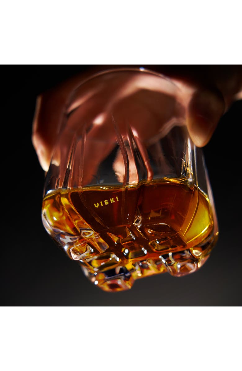 Viski Apollo Crystal Whiskey Tumbler, Alternate, color, Clear