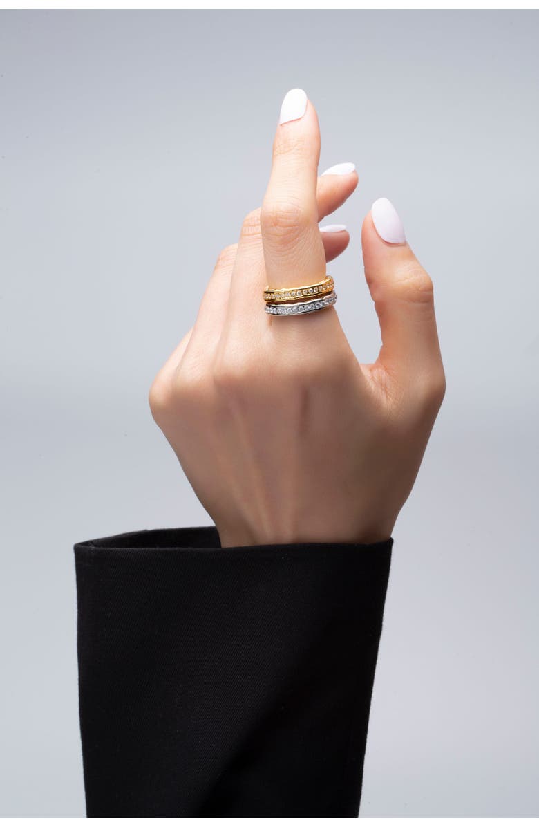 Classicharms Sophie Molten Eternity Stackable Ring, Alternate, color, Silver