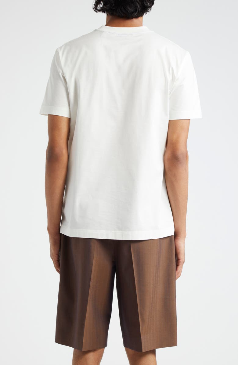 Burberry Embroidered Logo Cotton T-Shirt, Alternate, color, Salt