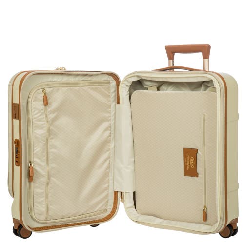 Bric's Bellagio 3.0 21" Carry-on Expandable Spinner W/pocket In White