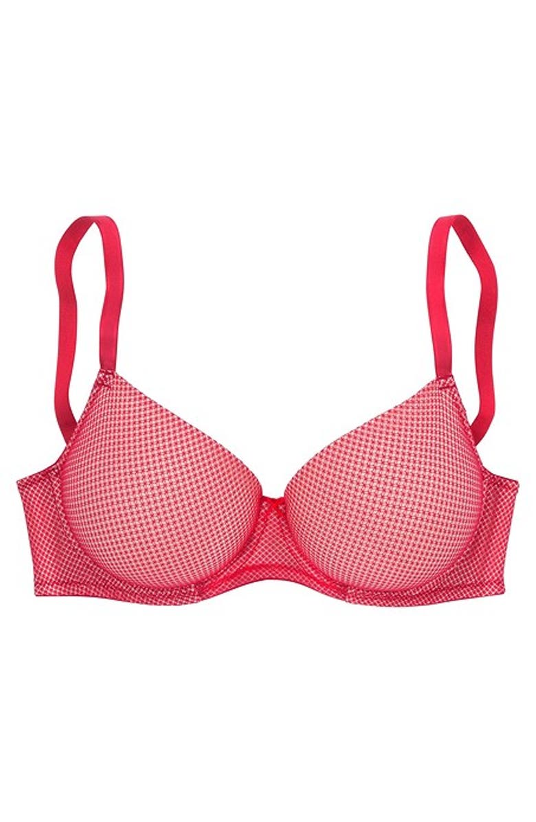 LASCANA Women's Invisible T-Shirt Bra, Alternate, color, Red