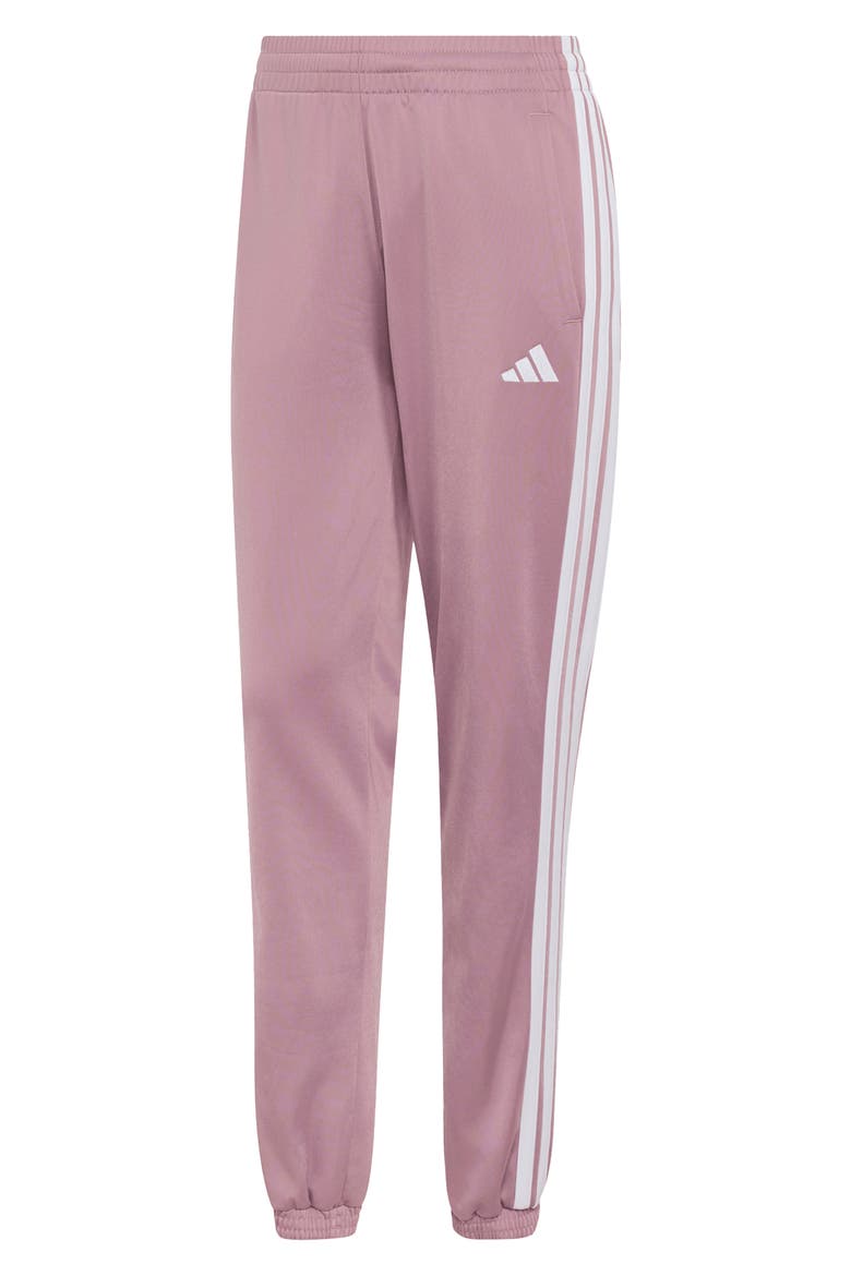 Essentials 3-Stripes Tricot Joggers, Alternate, color, MAGIC MAUVE/ WHITE
