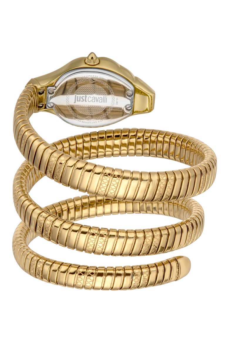 Snake Bracelet Watch, 22mm x 35mm, Alternate, color, GOLD