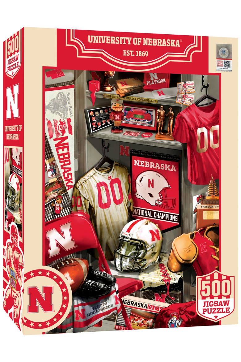 Nebraska Cornhuskers Locker 500pc Puzzle, Main, color, Multicolor