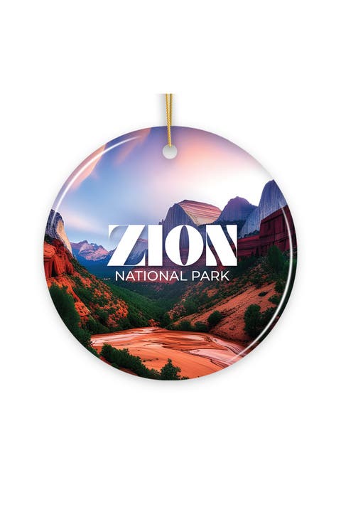 Zion National Park Red Canyon Ceramic Ornament