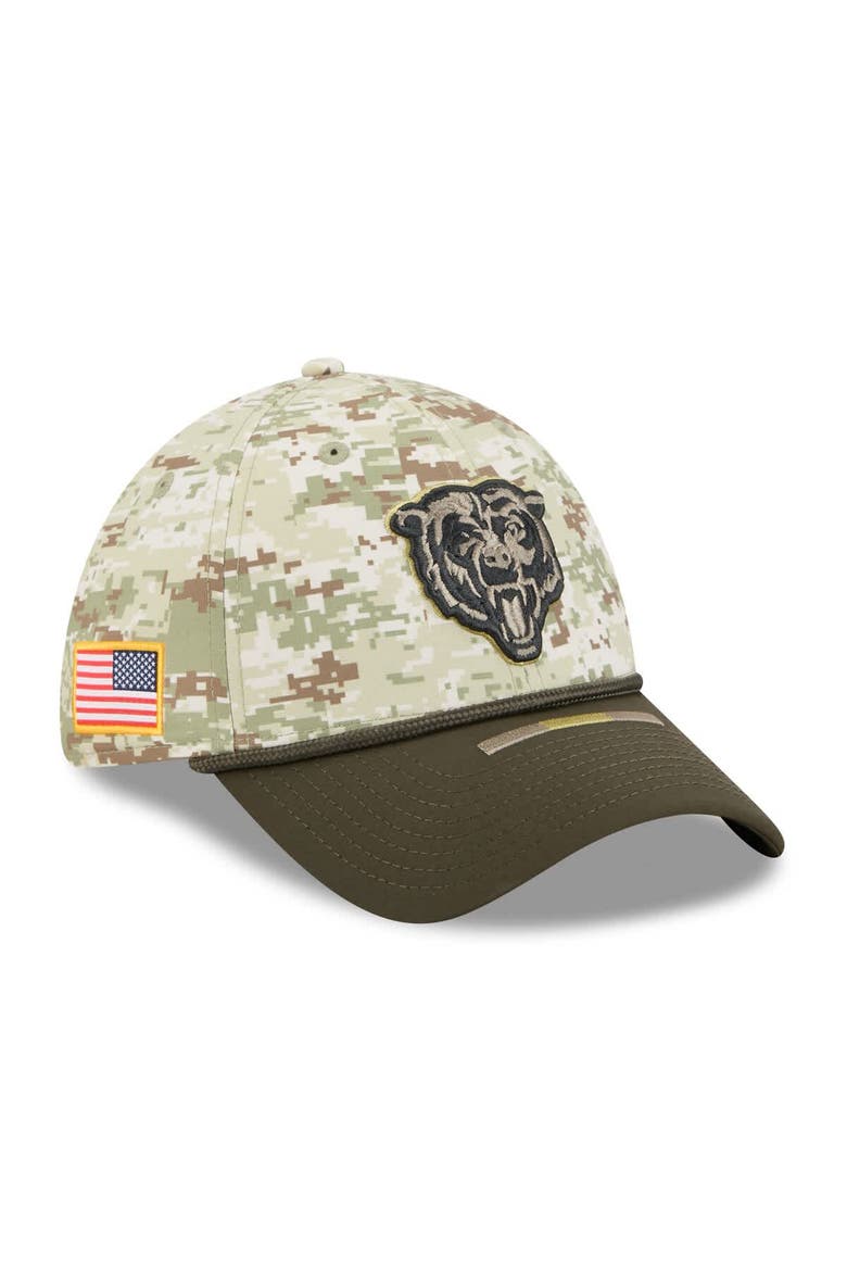Men's New Era  Camo Chicago Bears 2025 Salute to Service 39THIRTY Flex Hat, Main, color, Camo