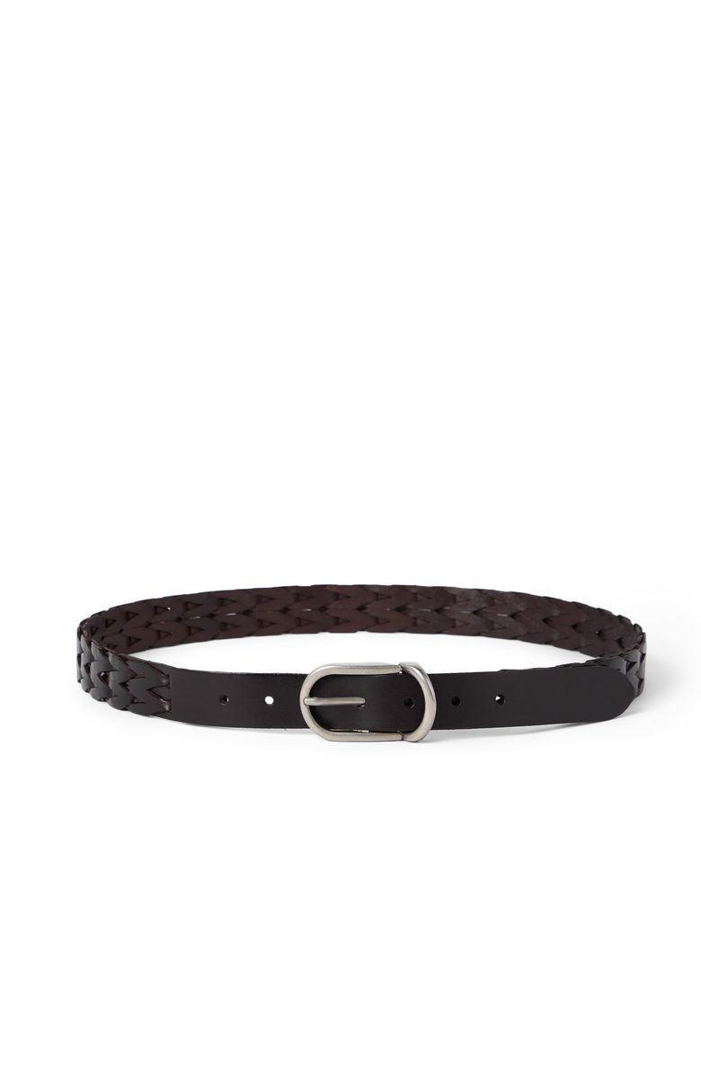 Brunello Cucinelli Braided leather belt, Main, color, Brown