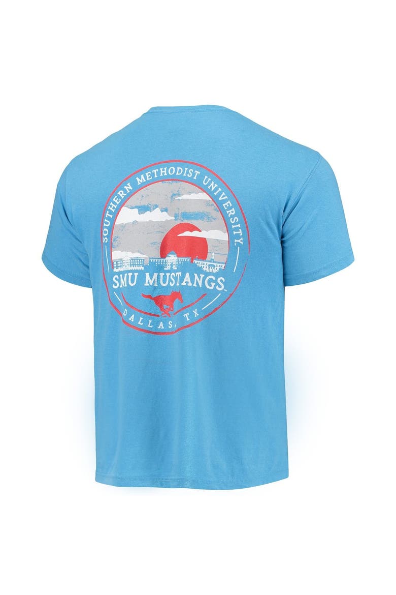 Men's Light Blue SMU Mustangs Circle Campus Scene T-Shirt, Alternate, color, Light Blue