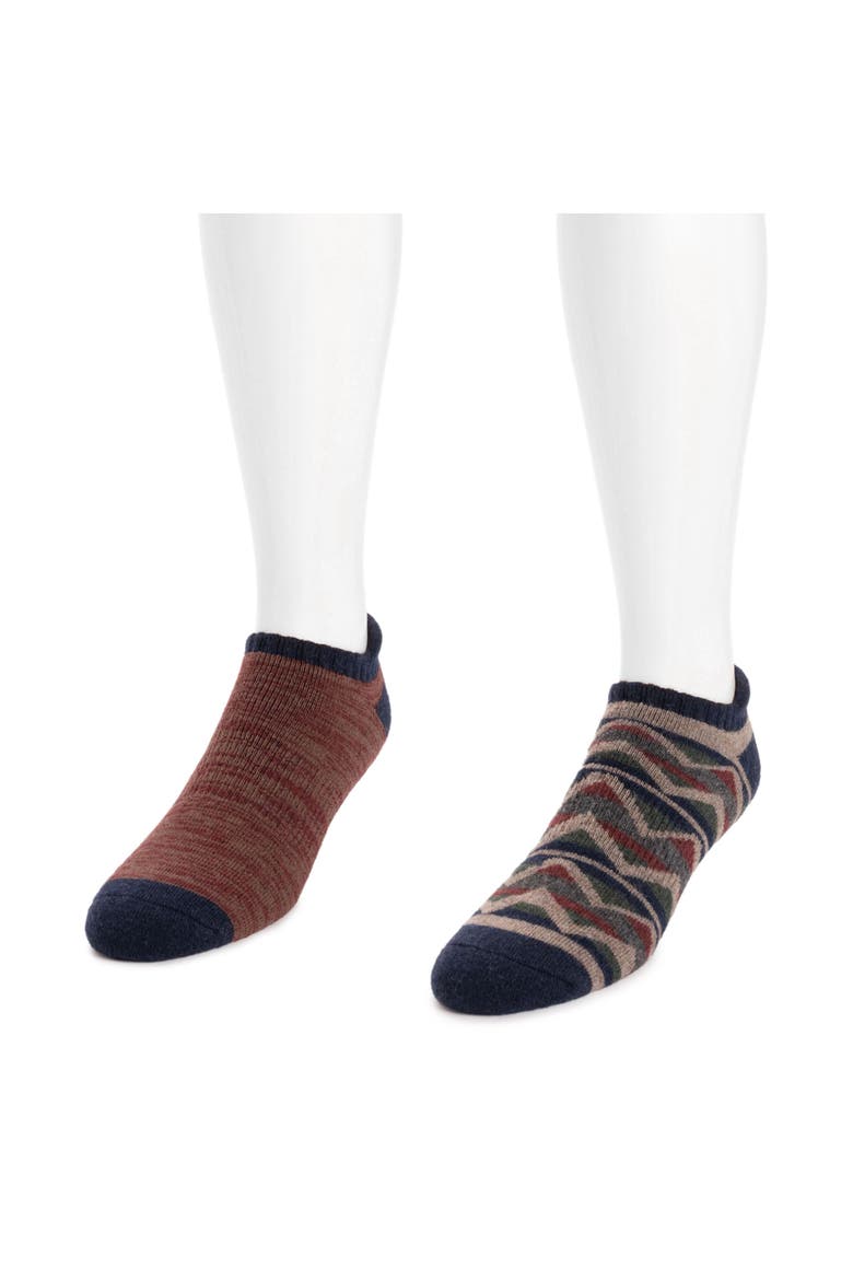 No Show Wool Socks 2 Pair Pack, Main, color, Navy Multi