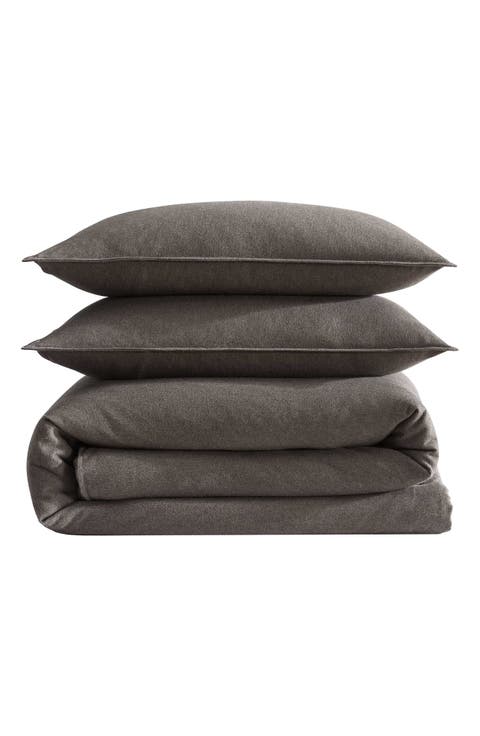 Mélange Flannel Comforter & Sham Set