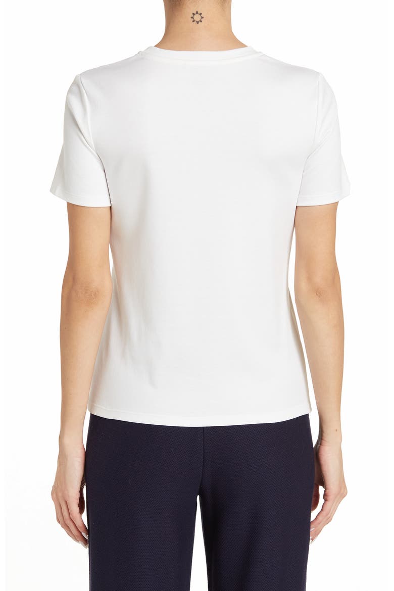 Embellished Crew Neck Cotton T-Shirt, Alternate, color, ECRU
