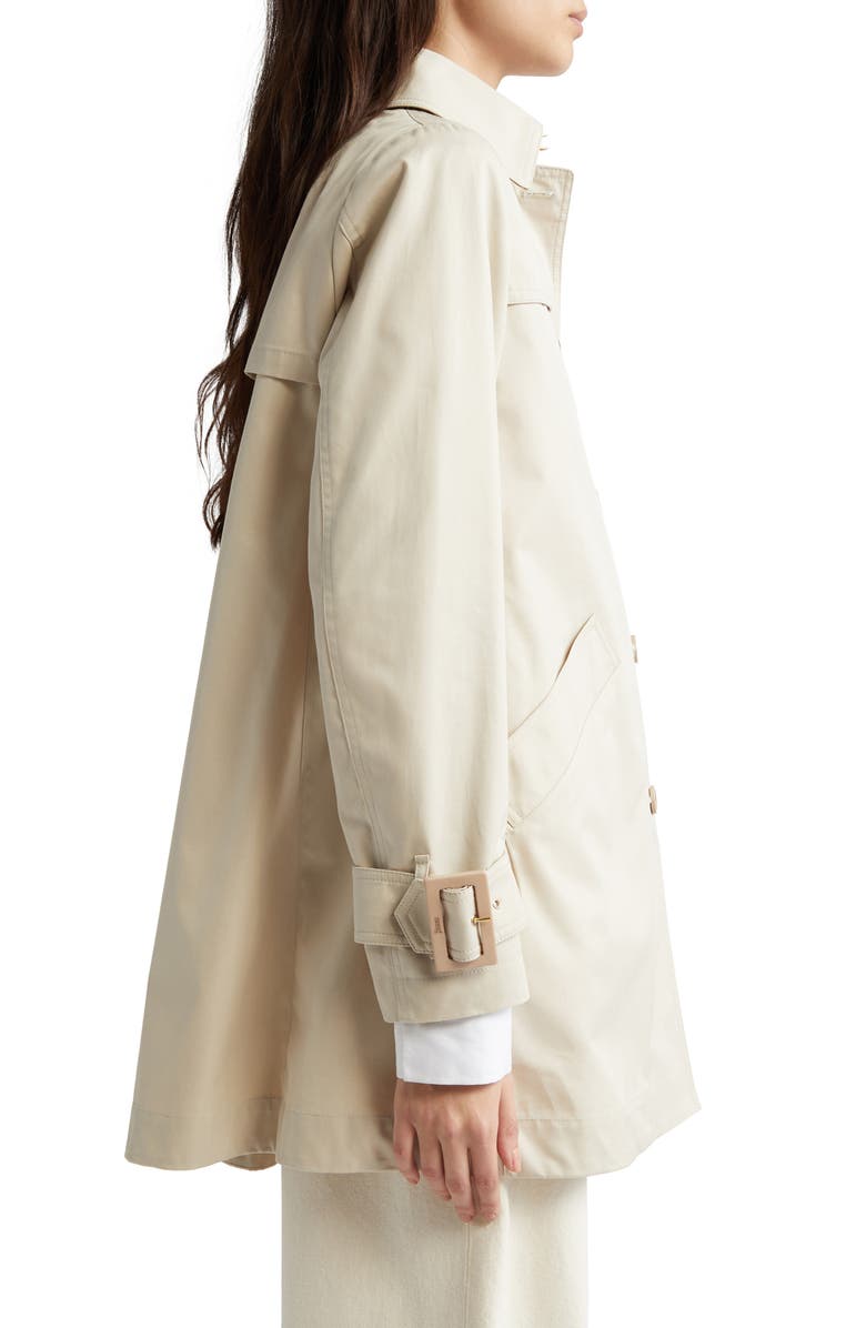 Herno Delon Cotton Short Trench Coat, Alternate, color, Champagne