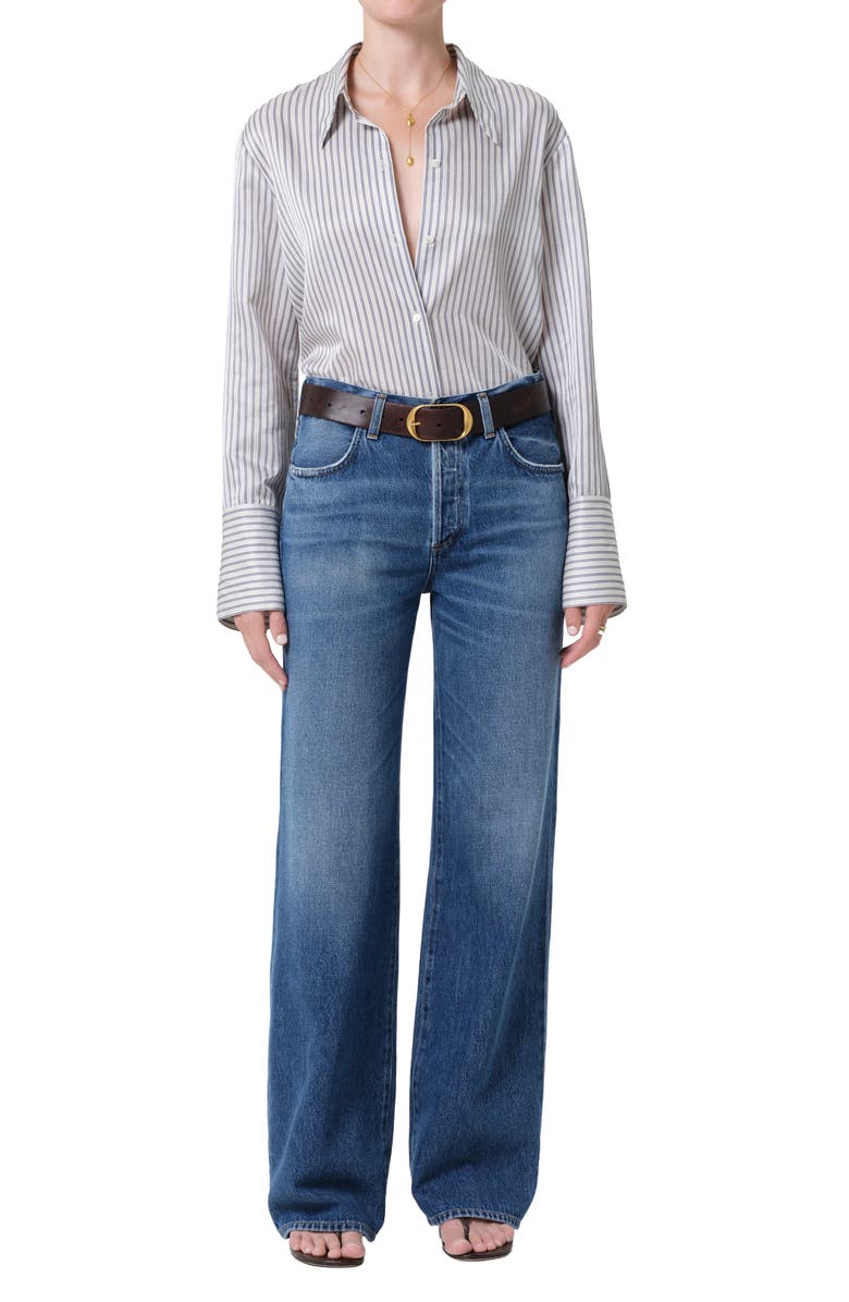 Citizens of Humanity Annina High Waist Straight Leg Jeans, Alternate, color, Avant Md/ Dark Indigo