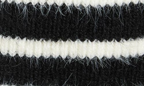 Tasha Mixed Stripe Bucket Hat In Black