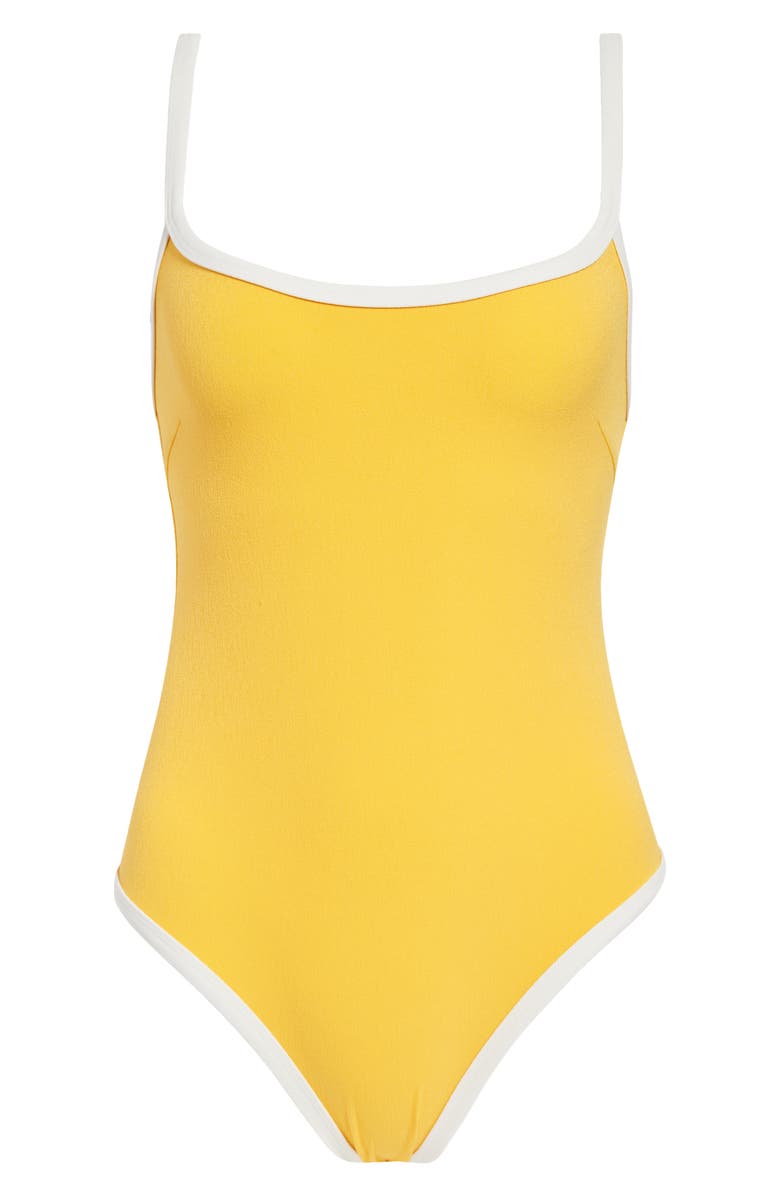 Lisa Marie Fernandez KK Crepe One-Piece Swimsuit, Alternate, color,