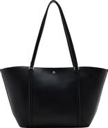 MANGO Faux Leather Shopper Tote
