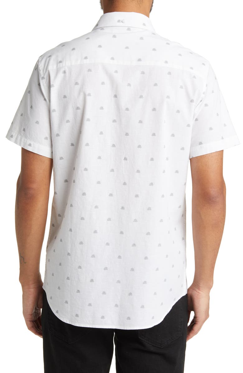 TravisMathew Inbox Incoming Short Sleeve Stretch Button-Up Shirt, Alternate, color, 