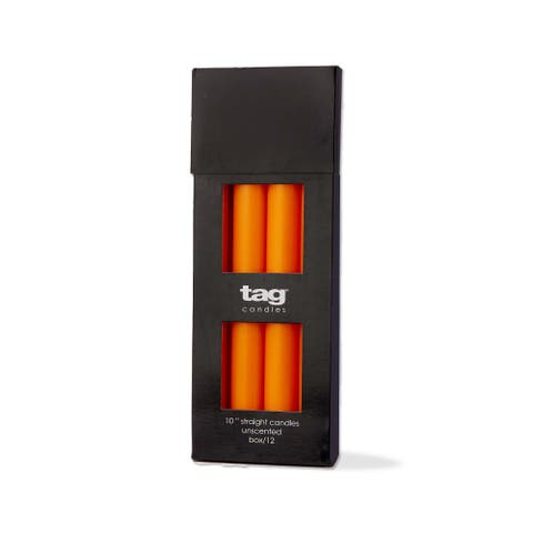 Color Studio Orange Straight Taper Candle for Home Decor