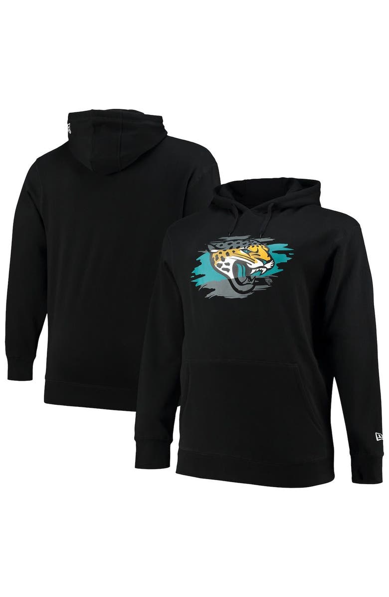 New Era Men's New Era Black Jacksonville Jaguars Big & Tall Primary Logo Pullover Hoodie, Alternate, color, 