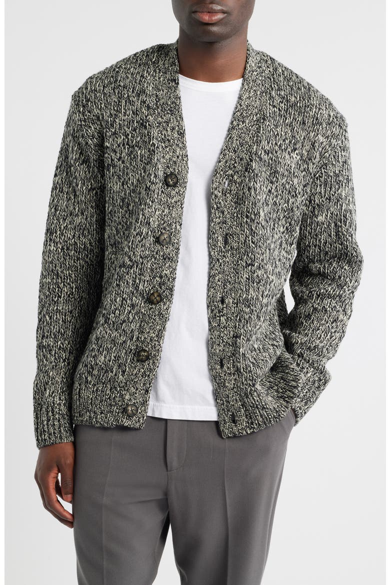 Mika 6620 Cardigan, Main, color, BLACK MOULINE