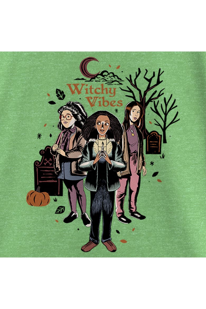 Girl's Hocus Pocus 2 Witchy Vibes Portrait  Graphic T-Shirt, Alternate, color, Green Apple