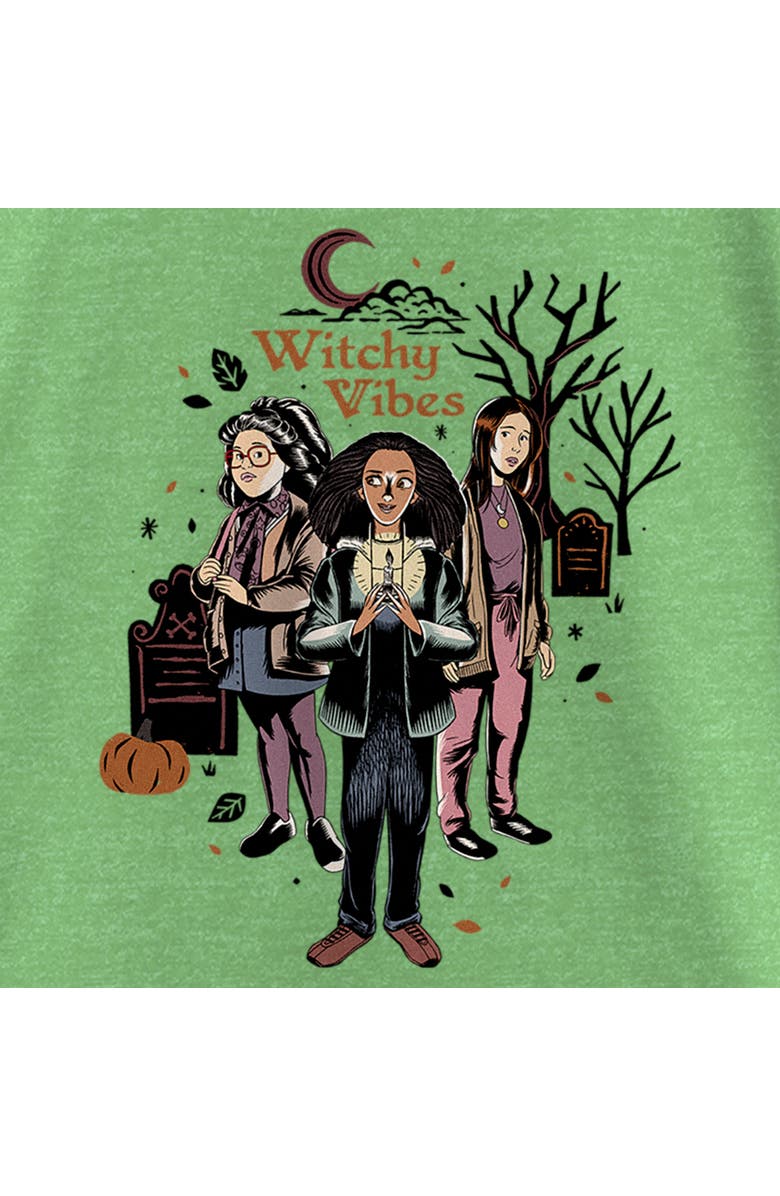 Hocus Pocus 2 Girl's Hocus Pocus 2 Witchy Vibes Portrait Graphic T-Shirt, Alternate, color, Green Apple