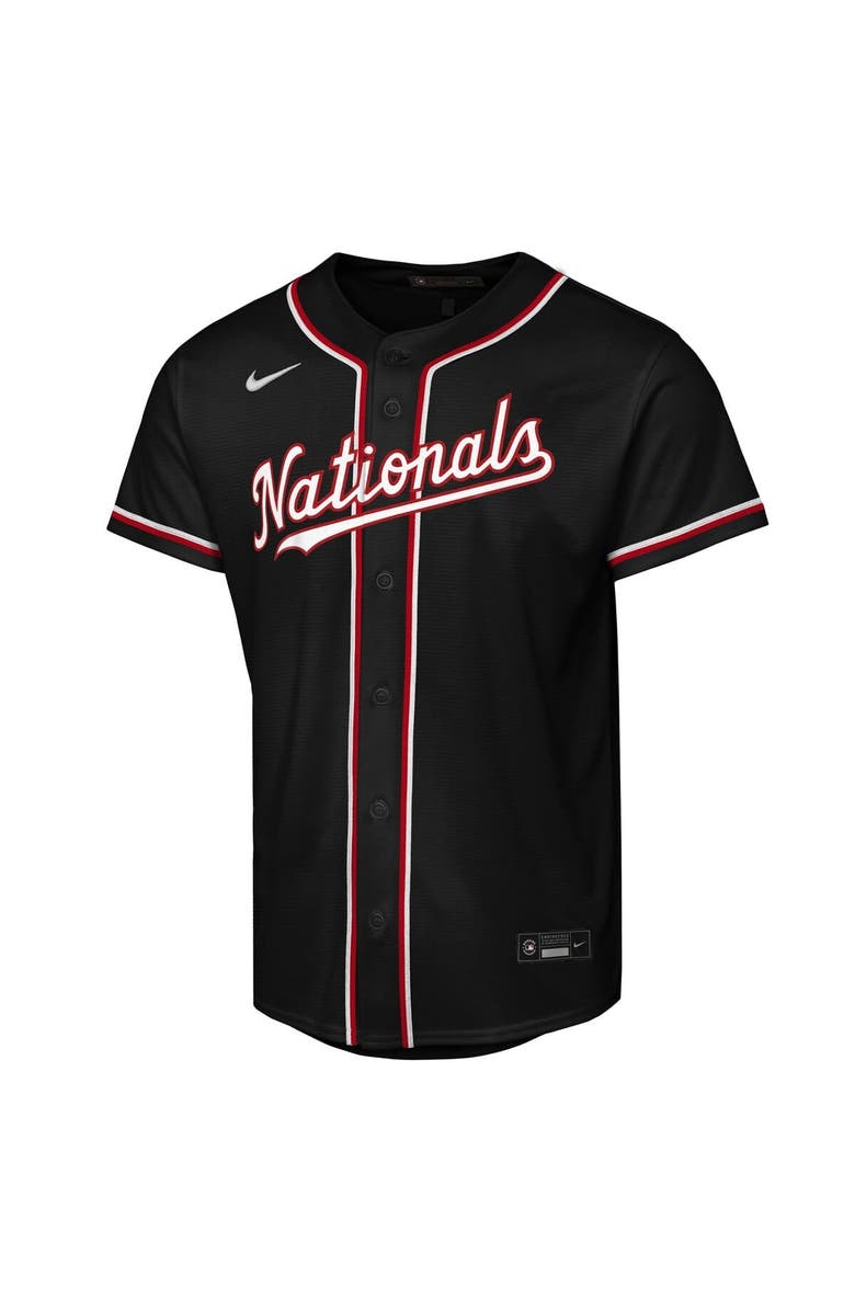 Nike Youth Nike James Wood Black Washington Nationals Fashion Replica Player Jersey, Alternate, color, Black