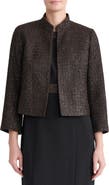 KASPER Stand Collar Tweed Jacket