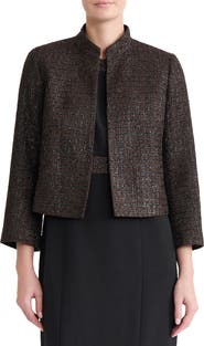 KASPER Stand Collar Tweed Jacket