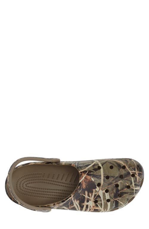 Crocs Classic Realtree Camo Clog Slip-on In Brown