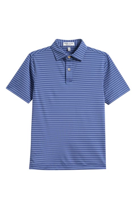 Kids' Oaks Performance Striped Jersey Polo