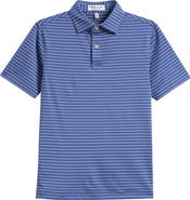 Peter Millar Kids' Oaks Performance Striped Jersey Polo