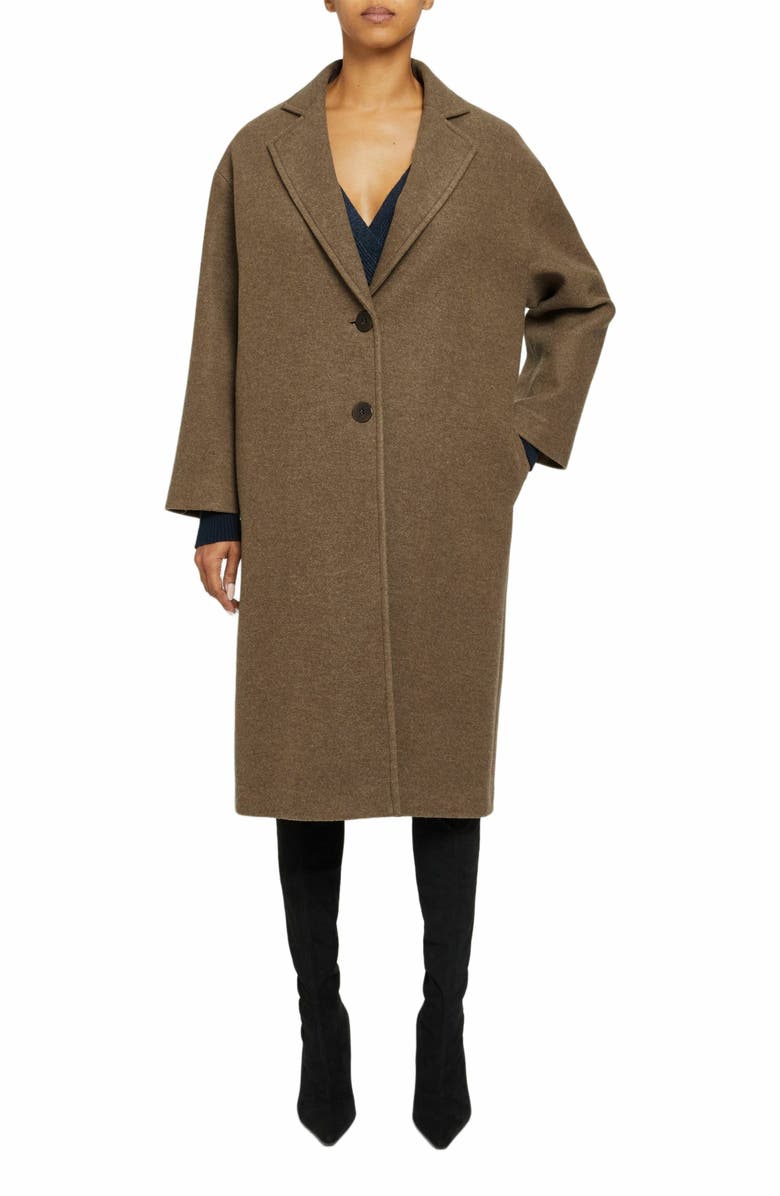 Santorelli HELENA Long Coat in Loro Piana Luxury Virgin Wool Fabric, Alternate, color, 