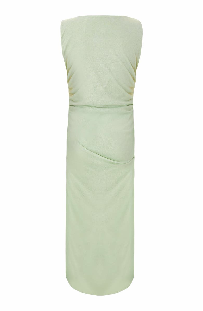 QUIZ Jersey Frill Detail Midi Dress, Alternate, color, Sage