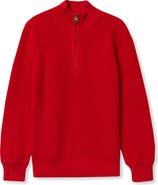 Lands' End Boys Quarter Zip Chunky Sweater