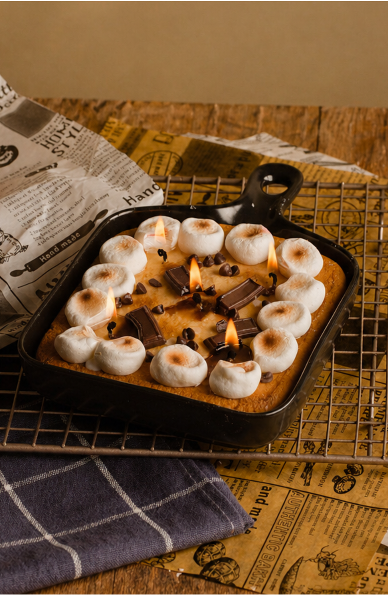 Southlake gifts Skillet S’more Candle, Alternate, color, Light Brown / White