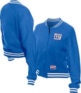 New Era Women's New Era  Royal New York Giants Throwback Fleece Full-Snap Jacket