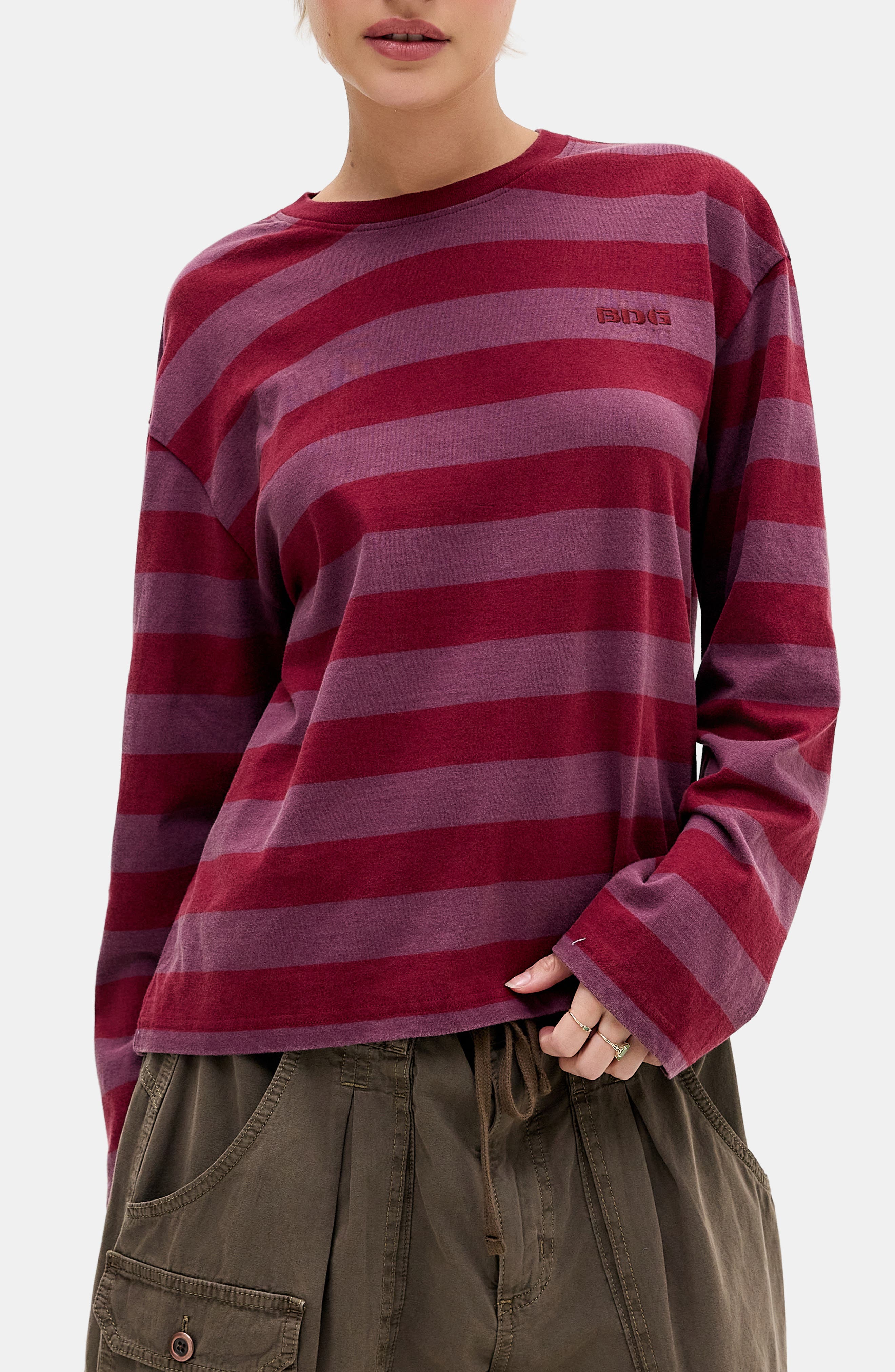 selected BURGUNDY STRIPE