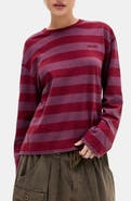 BDG Urban Outfitters Stripe Long Sleeve Boxy Cotton Top